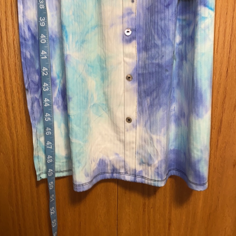 Tye Dye Ribbed Button Down Dress - Picture 7 of 10